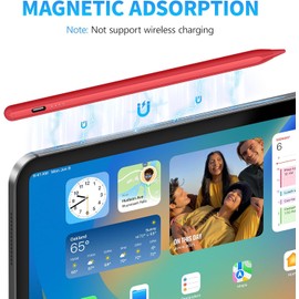 Stylus Pen for i-Pad 2018-2024, USB-C Fast Charge for i-Pad Pencil, Palm Rejection,Tilt Sensitivity,Pencil Comapatible Pad 10/9/8/7/6, Pad Pro 12.9"/11"/13" M4, Pad Air 5/4/3/11"-13" M2, Pad Mini 6/5