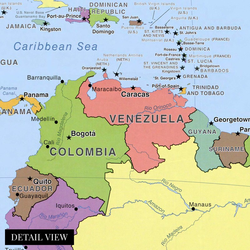 HISTORIX 2006 Latin America Map Poster - 24x30 Inch Central