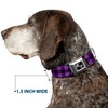 Buckle Down Seatbelt Buckle Dog Collar - Buffalo Plaid Black/Purple