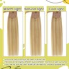 RUNATURE Blonde Human Hair Ponytail Extension - Highlight Golden Clip