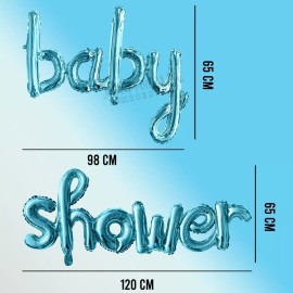 Grupo Carnavallia Globo Baby Shower Letrero Cursiva Azul Fiesta Decoració Niño