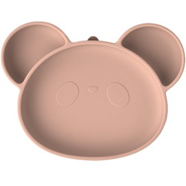 Chippi&Co Suction Plates For Baby 6+ Months, Toddler Feeding Supplies, Divided Dishes For Kids, Led Weaning Food Tray, Platos Para Bebes Comida 6 Meses, Silicone Utensils Set 1-3 Year Old (Bear Tray)