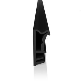 Window Seal Sash Fold Seal Groove Width 5 mm / Fold 12 mm Made of TPE High-Quality Wooden Window Seal Window (Black, 10 m)