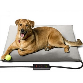 Toozey XL Pet Heating Pad, Waterproof & Chew Resistant, 6 Temp Settings with Timer, 47x28 in for Dogs & Cats