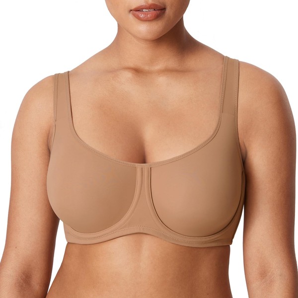 DELIMIRA Women's Confishape Full Coverage Bra Plus Size Supportive Underwire