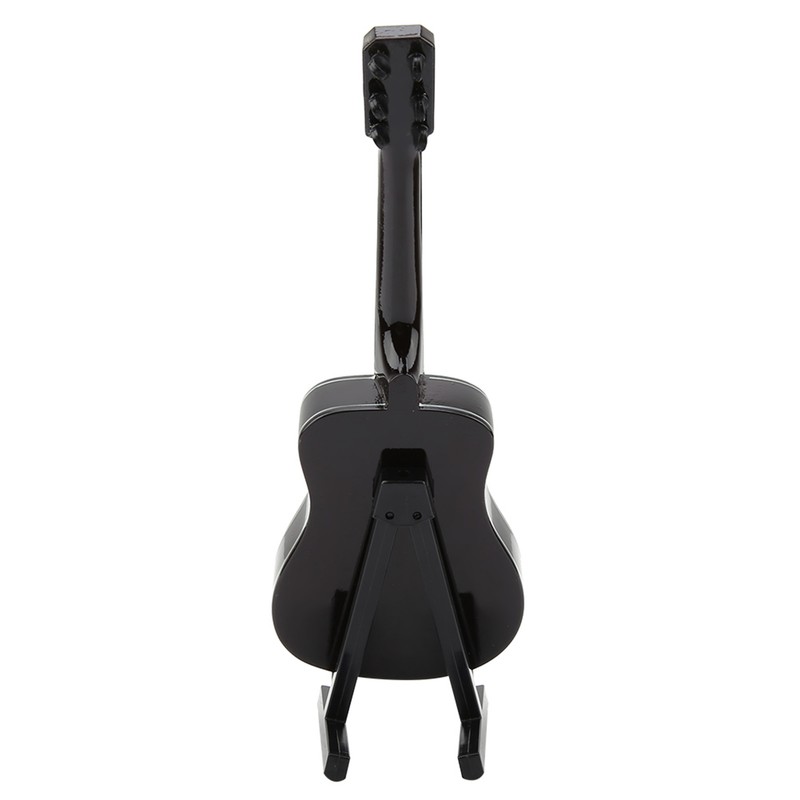 Miniature Wooden Guitar Model Display Mini Ornaments Craft Home Decor(16cm)