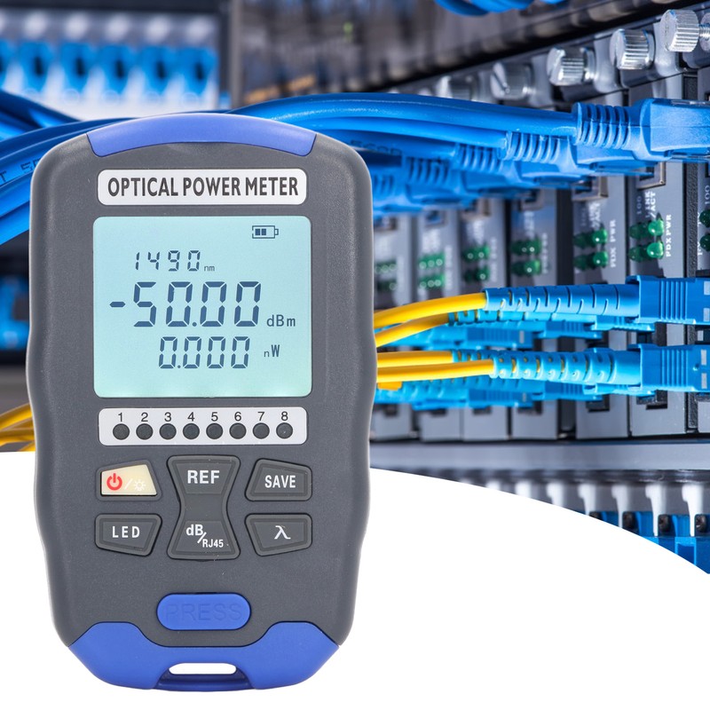 Optical Fiber Power Meter 30km Red Light Source RJ45 Network