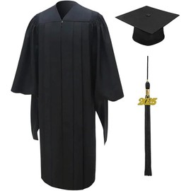 Black Master's Graduation Cap And Gown Set – Premium Masters Academic Regalia For College University Students & Faculty