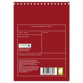Jahresplaner Golden Retriever Welpen (Tischkalender 2026 DIN A5 hoch), CALVENDO Monatskalender: Entzückende Golden Retriever Welpen begleiten uns durch das Jahr (CALVENDO Tiere)
