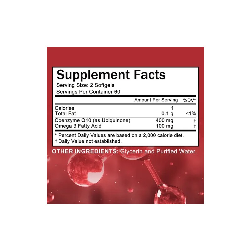 Cápsulas Blandas De Coenzima Q10 De Balincer De Con Omega-3