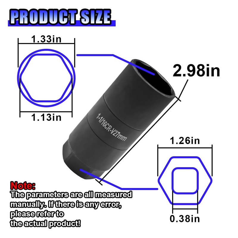 UHANBUT Oil Pressure Sensor Socket, 1 1/16 Oil Pressure Switch