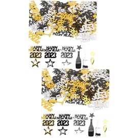 Alipis 2pcs 3 Happy New Year Decorations Party Supplies 2023 Confetti Bags for Party Scene Layout
