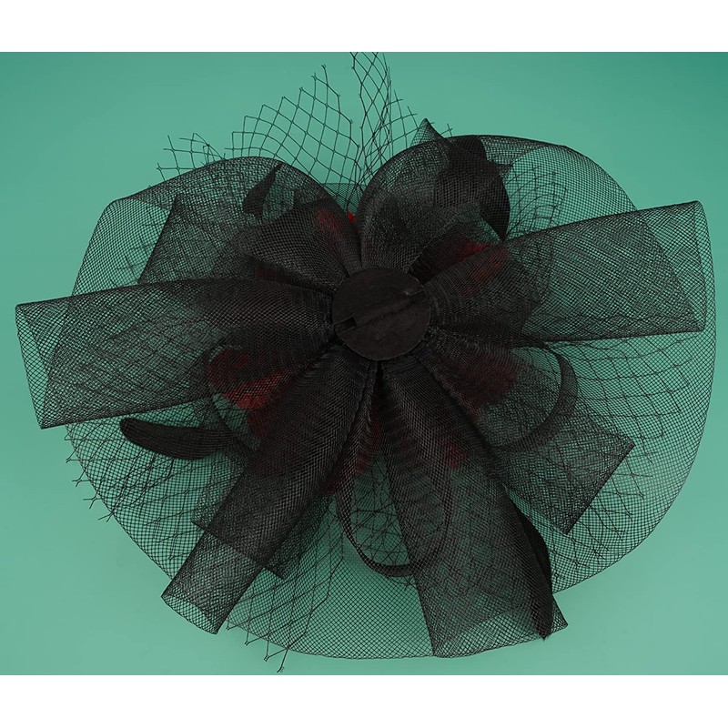 TLMNU Sinamay Fascinator Hat Floral Feather Pillbox Derby Hats for