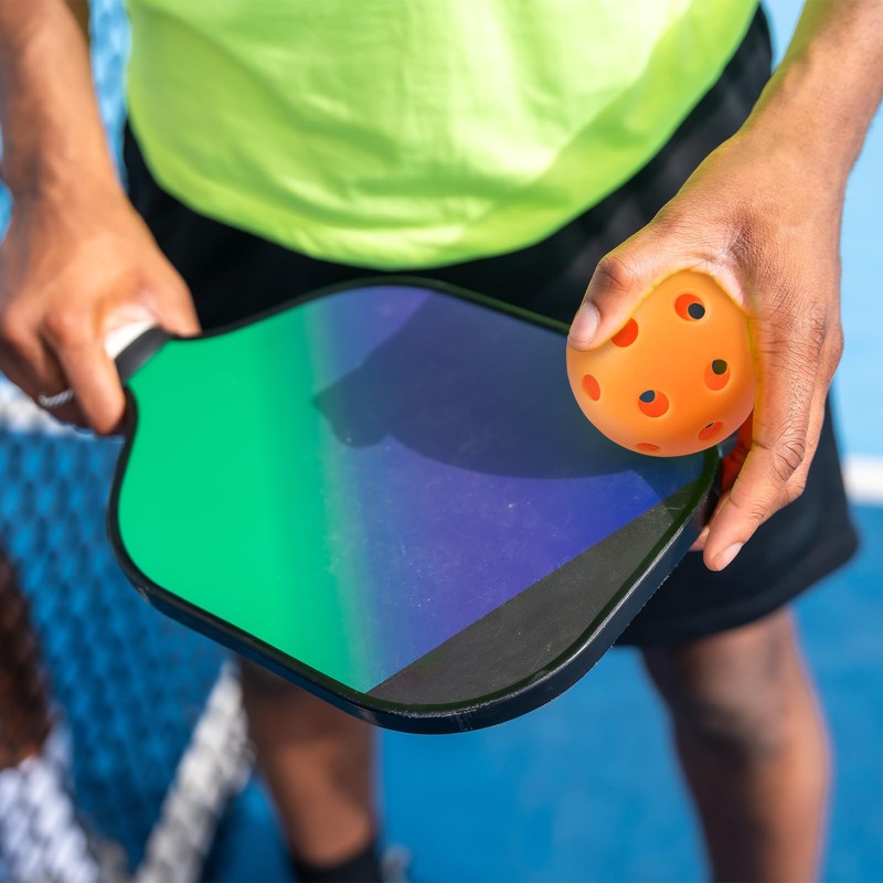 TEAONE Outdoor Pickleballs, 4 PCS High Elasticity & Durable Pickle