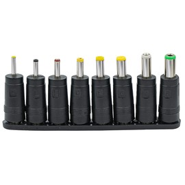 Output DC plug conversion set for general purpose AC adapter 8 types (female side outline 0.2 inch (5.5 mm), inner diameter 0.08 inch (2.1 mm)