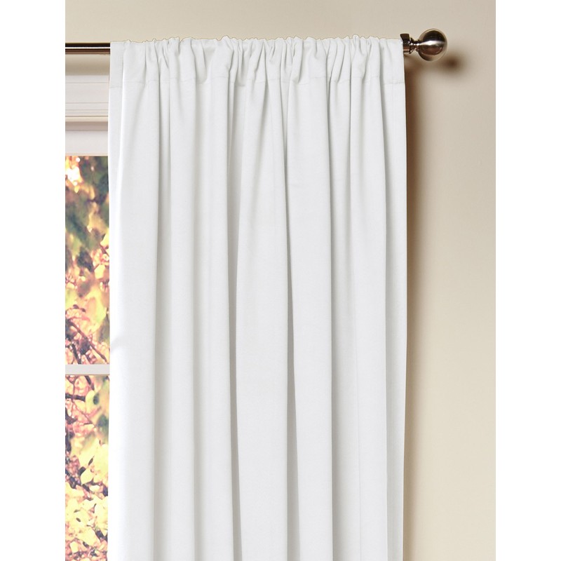 COTTON CRAFT White Curtain Window Panel Drapes - Set of