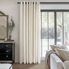 Topfinel Linen Look Curtains with Eyelets Voile Curtains Short Window