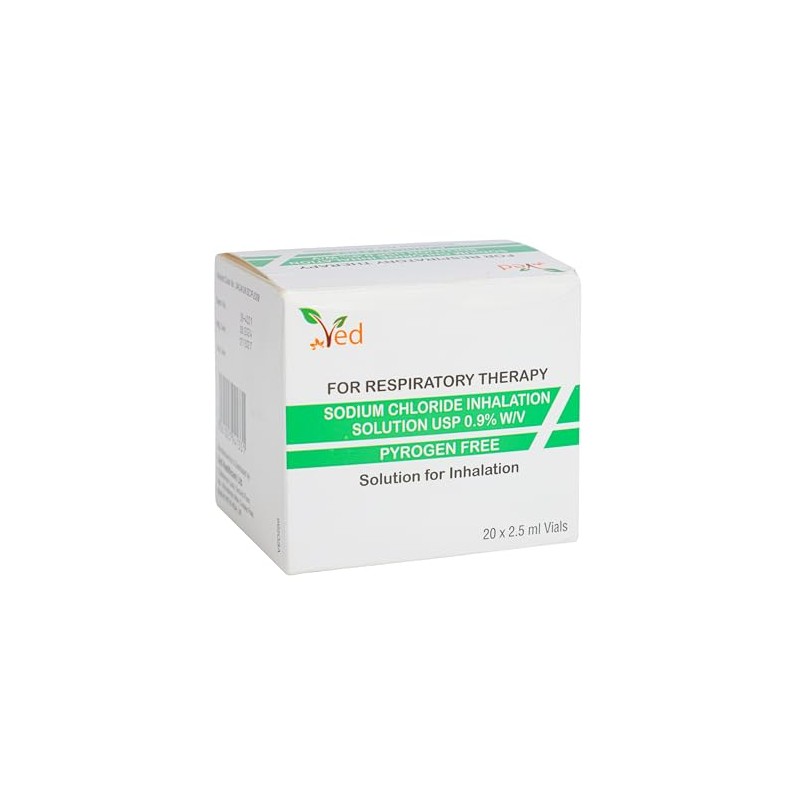 VED Isotonic Inhalation Saline Solution, 0.9% Sodium Chloride (NaCl), 20