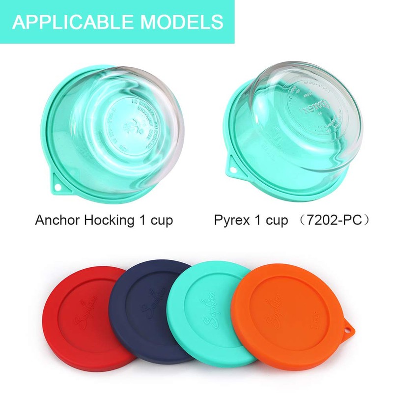 Sophico 1 Cup Round Silicone Storage Cover Lids Replacement for