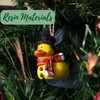 Yellow Duck Christmas Ornaments, Santa, Reindeer and Scrooge Hanging Ducks,
