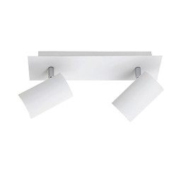 Trio Leuchten bar in metal, white, spotlight bar 2-bulb, exclusive 2 x GU10. Length: 30 cm 802400201.