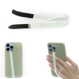TFY Elastic Phone Strap, Universal Slim Hand Grip Non-Slip Phone Holder Fits Most Smartphone Cases - 2 Pack (Green)