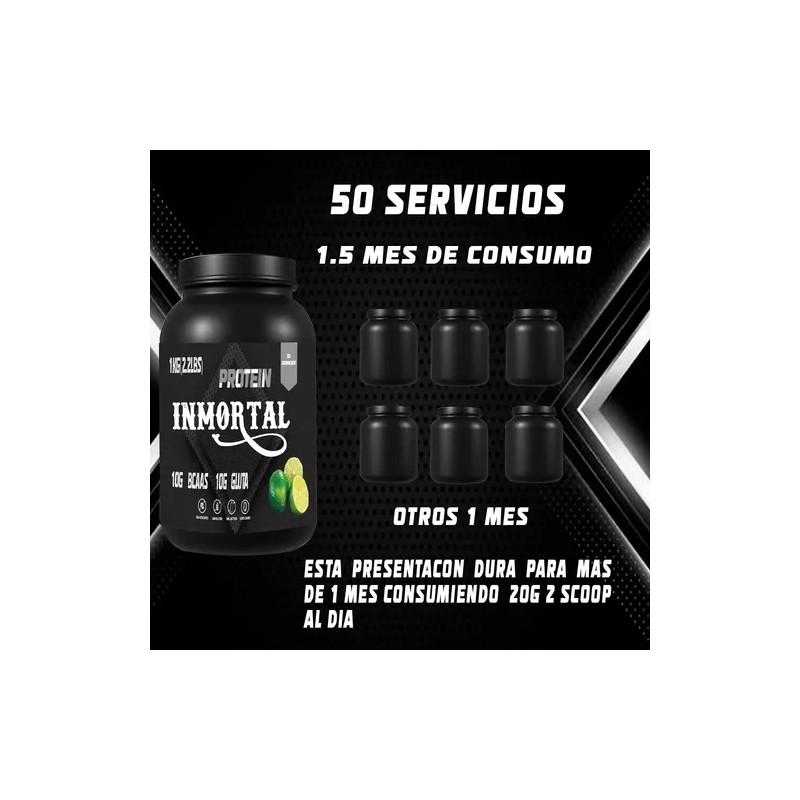 Aminoácidos Bcaas Glutamina Inmortal 1kg Varios Sabores