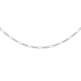 Tuscany Silver Women's Sterling Silver Diamond Cut Figaro Chain Necklace of 51cm/20"