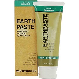 Product Name: REDMOND - Earthpaste All Natural Non-Fluoride Vegan Organic Non GMO Real Ingredients Toothpaste, Wintergreen, 4 Ounce Tube (6 Pack)