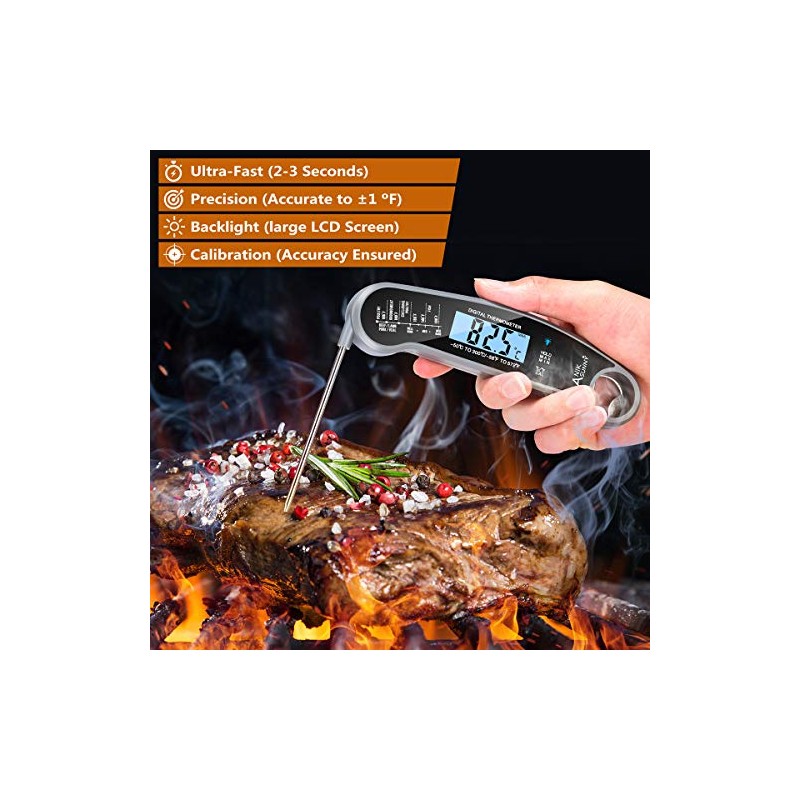 Digital Meat Thermometer - Ultra Fast Instant Read Food Thermometer