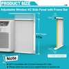 Chiligent Window AC Side Panel with Frame, Adjustable Air Conditioner