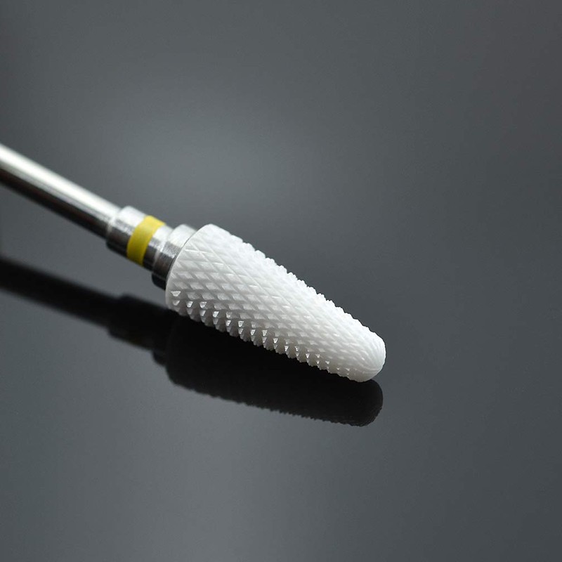 Rolabling Ceramic Nail Drill Bit White Flame Nail Drill Bit