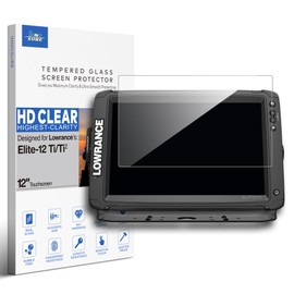 INNOSURE Premium Tempered Glass Screen Protector for Lowrance Elite-12 Ti & Elite 12 Ti2-12 Inch Touchscreen Fish Finders Accessories Anti Scratch (HD Clear)