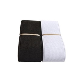 Elastic Bands 1.5 Inch Heavy Stretch Elastic Strap 4 Yards Black white for Sewing Pants Waistband Crafts(Mixed Color 3, 133832)