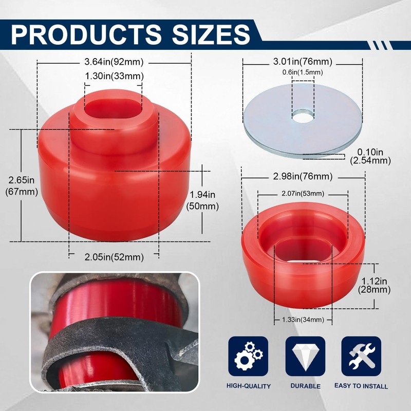 7-141 Polyurethane Body & Cab Mount Bushing Kit for 1999-2014