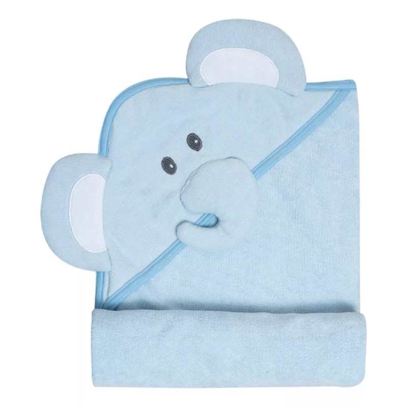 Chiqui Mundo Toalla Bebe Elefantito Azul 75 X 90 Chiquimundo
