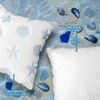 Irenare 2 Pcs Seashell Throw Pillow Covers 18x18 Embroidered Scallop