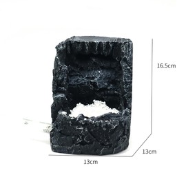 Elvaesther Fish Tank Decoration Rockery, Aquarium Mountain View Stone with Underwater Sand, Small Fish Tank Rockery Cave Waterfall, Resin Rockery Decor, Landscape Ornament Decorations Small