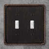 Rope Edge Decorative Wall Plate Switch Plate Outlet Cover (Double