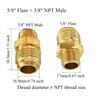 4 Pcs 3/8" NPT x 5/8" Flare Pipe Coupler Couplings,
