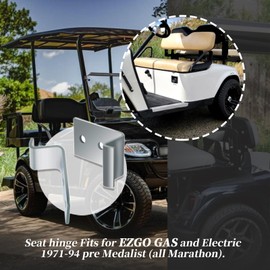 XYgdhqpt 18250-G1 Seat Hinges Fit for E-Z-GO pre-Medalist & Marathon Golf carts (1973-1995)-Gas and Electric Models-A Set of 2