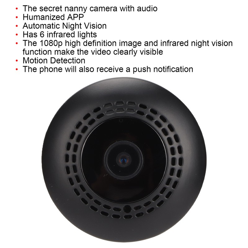 Mini WiFi Camera Multifunctional Humanized Automatic 1080P Small Video Camera