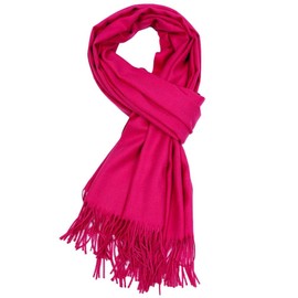 Purple Possum® Pink Scarf Ladies Cerise Fuchsia Plain Large Warm Cosy Wrap Shawl Oversized Scarf
