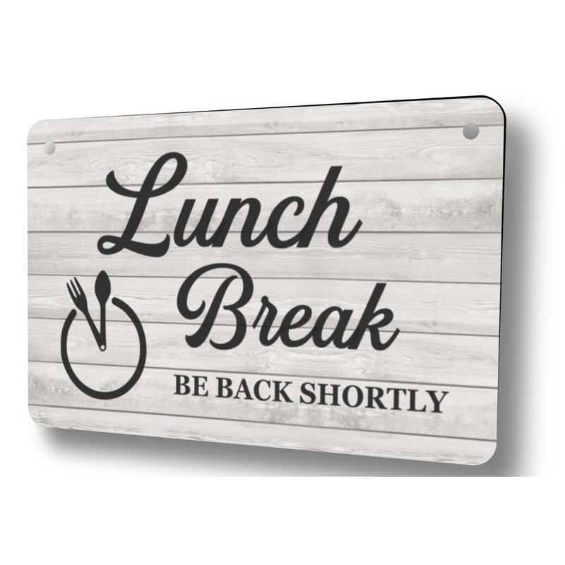 Lunch Break, Be Back Soon, Hanging Sign - Ideal notice
