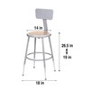 (2 Pack) OEF Furnishings Height Adjustable Grey Shop Stool With