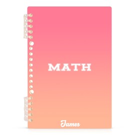 Custom Orange Pink Gradient 2 Pack Spiral Notebook A5 Journal Notebook 60 Sheets 21214698