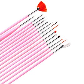 VOANZO Set of 1 Nail Art Set, 60 Nail Art Tools with 15 Nail Art Brushes, Nail Dotting Tool, Nail Foil, Nail Painting Pen, Point Drill Pen, Rhinestone Jewelry