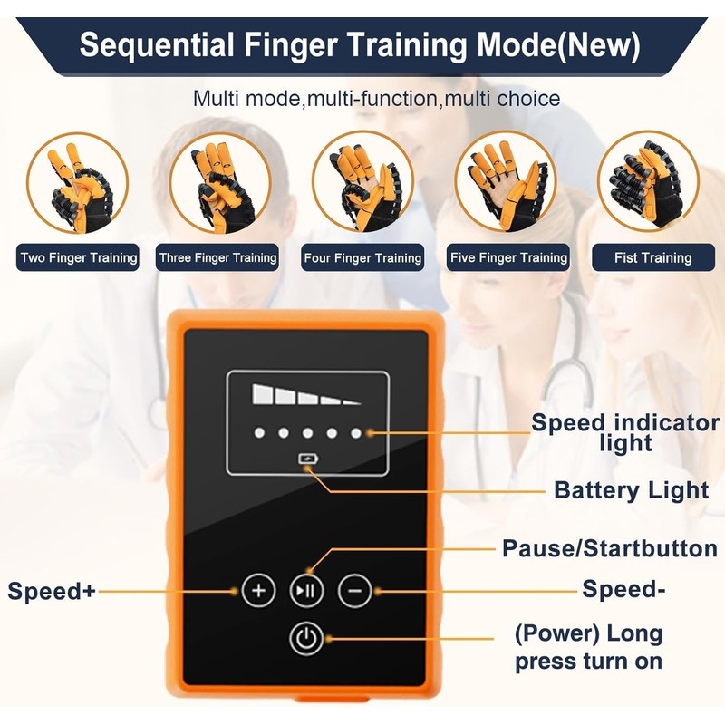 Rehabilitation Robot Gloves, Finger Exerciser for Stroke Recovery Hand Glove