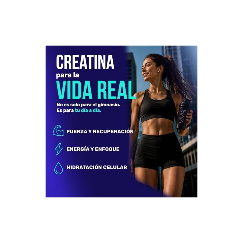 VIVRI Creatina | 60 Porciones | Creatina, Betaína y Bisglicinato