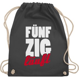 Shirtracer - Gym Bag Backpack - 50th Birthday - Fiftieth Runs, 1 Dark Grey